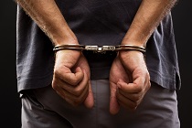 Handcuffed man - petit theft in NY